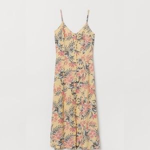 V-Neck Fitted Midi Dress